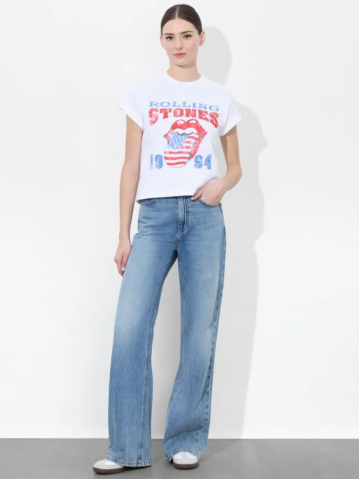 Alice Olivia TOPS WOMEN SHIRA TEE Whiteandmulti