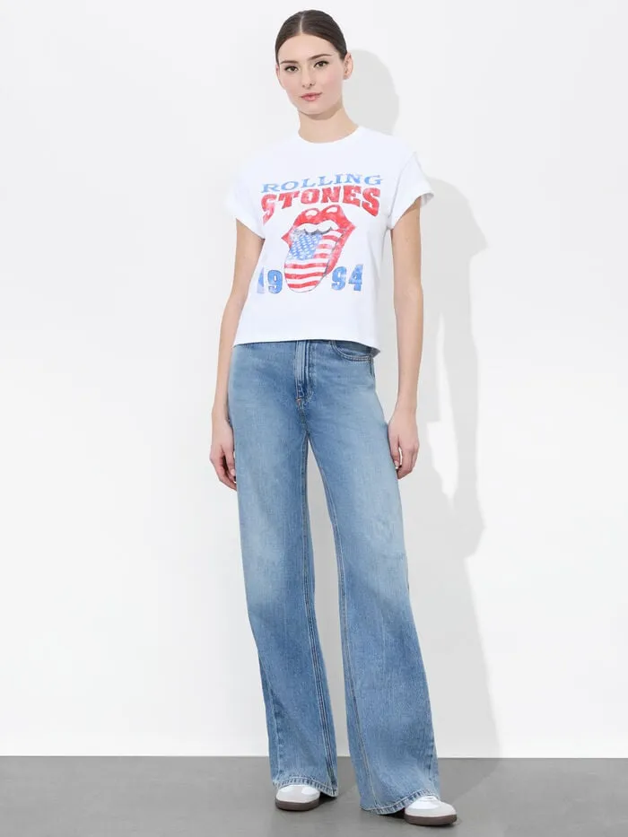 Alice Olivia TOPS WOMEN SHIRA TEE Whiteandmulti