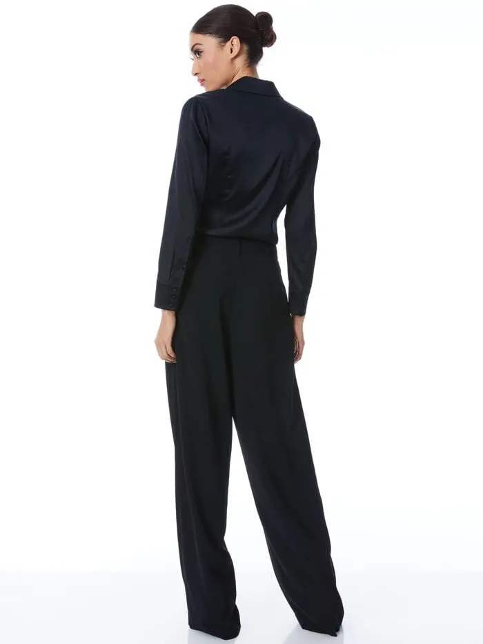Alice Olivia TOPS WOMEN WILLA FITTED TOP Black