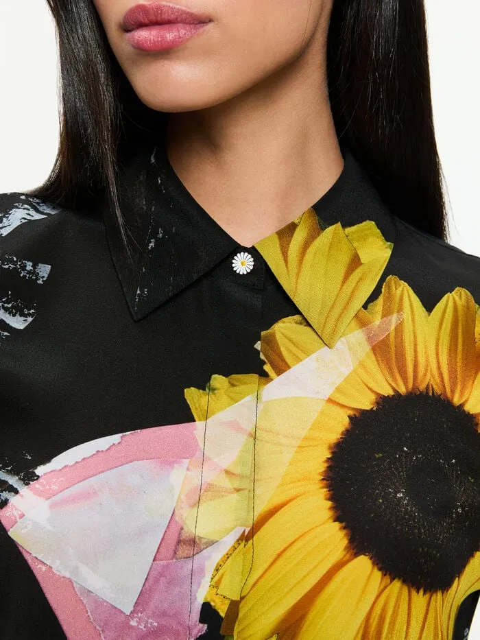 Alice Olivia TOPS WOMEN WILLA PLACKET TOP Azalea Floral