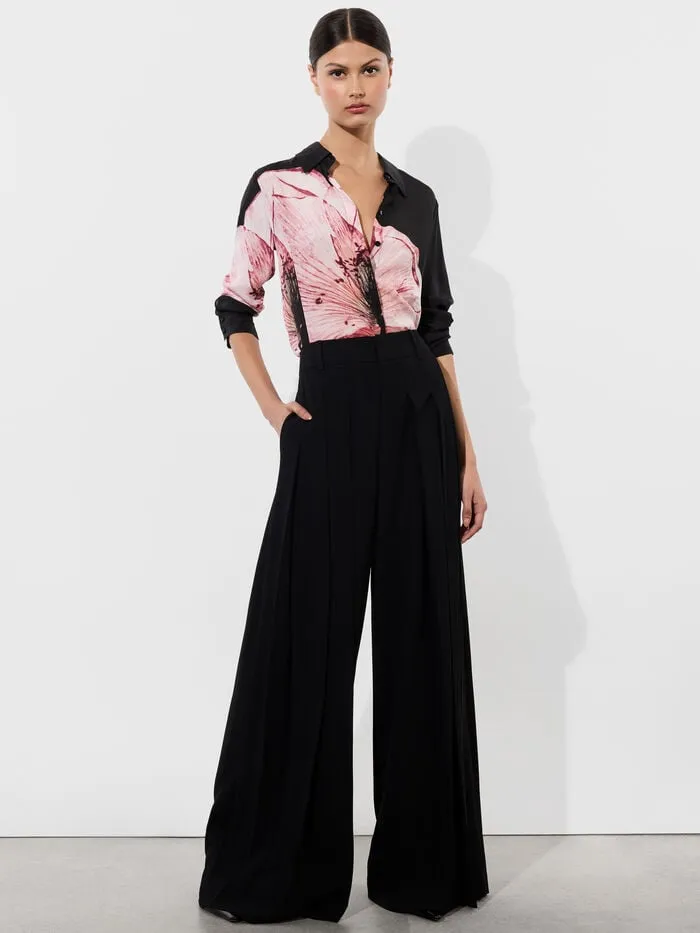 Alice Olivia TOPS WOMEN WILLA PLACKET TOP Luna Floral