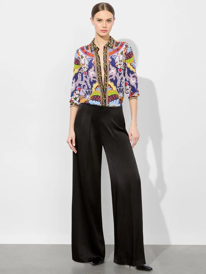 Alice Olivia TOPS WOMEN WILLA PLACKET TOP On The Road