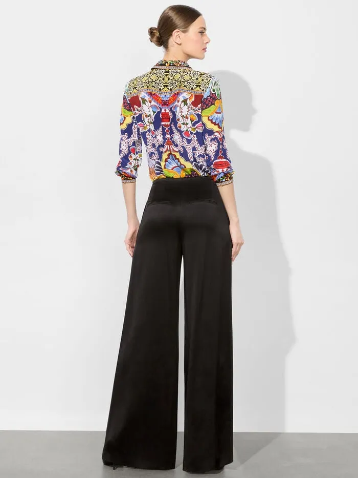 Alice Olivia TOPS WOMEN WILLA PLACKET TOP On The Road