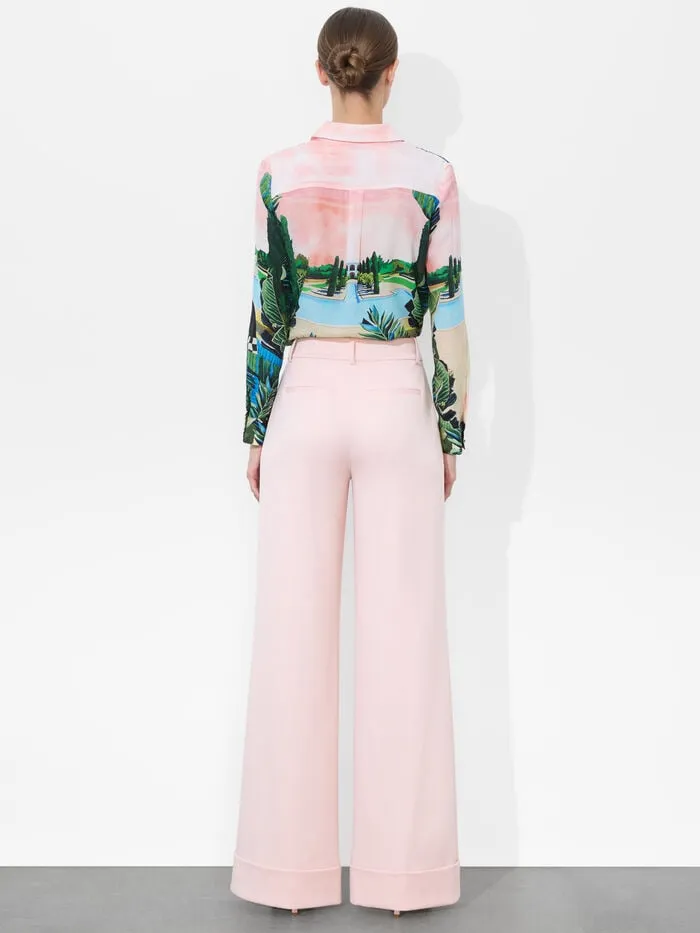 Alice Olivia TOPS WOMEN WILLA PLACKET TOP Palm Beach