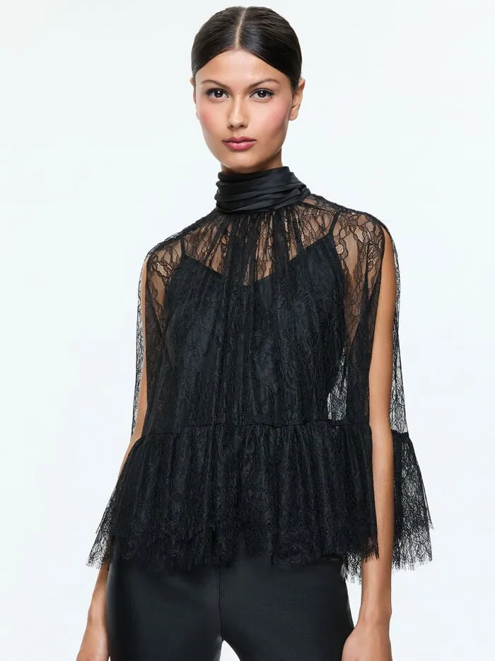 Alice Olivia TOPS WOMEN ZENON TOP WITH CAMI Black