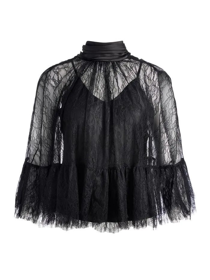 Alice Olivia TOPS WOMEN ZENON TOP WITH CAMI Black