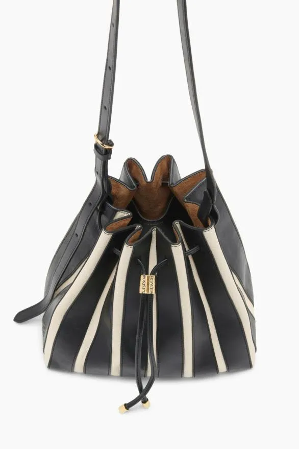 Alma Everyday Bucket Noir Stripe Women Ulla Johnson Handbags Alma Everyday Bucket Noir Stripe Women Ulla Johnson Handbags