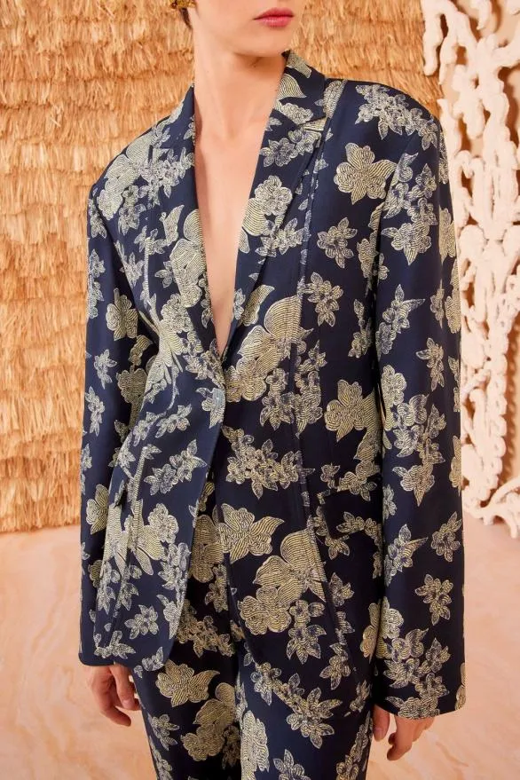 Amandine Blazer Minuit Women Ulla Johnson Coats And Jackets Amandine Blazer Minuit Women Ulla Johnson Coats And Jackets