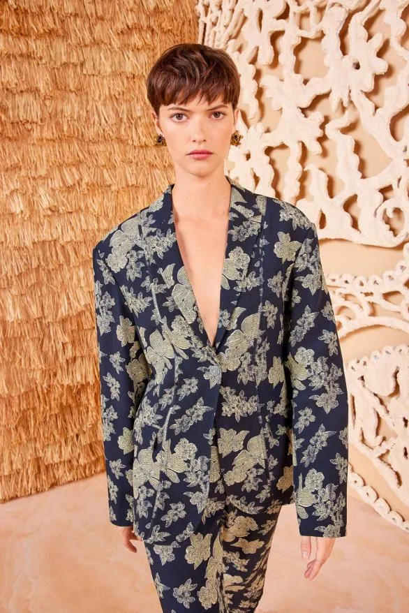 Amandine Blazer Minuit Women Ulla Johnson Coats And Jackets Amandine Blazer Minuit Women Ulla Johnson Coats And Jackets