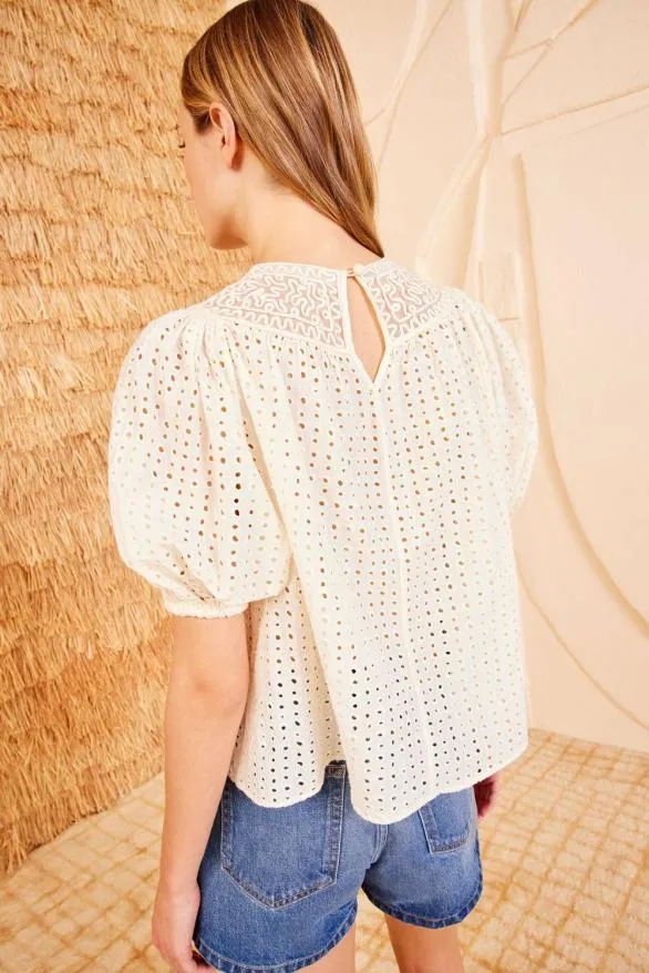 Amina Top Ivory Women Ulla Johnson Tops Amina Top Ivory Women Ulla Johnson Tops