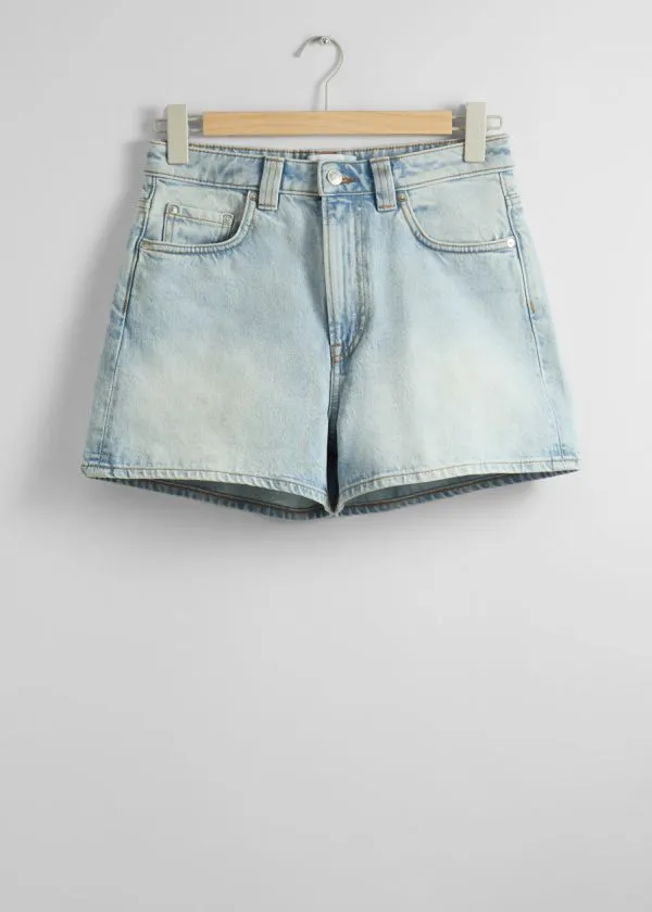 and Other Stories 5Pocket Denim Shorts Pale Blue Women Trousers
