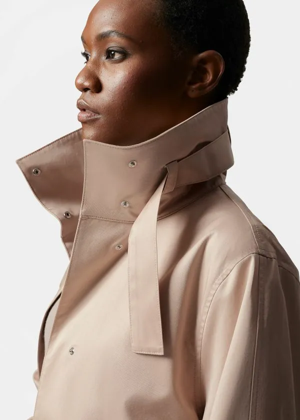 and Other Stories Aline FunnelNeck Jacket Beige Women Jackets and Coats