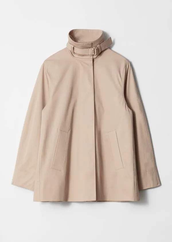 and Other Stories Aline FunnelNeck Jacket Beige Women Jackets and Coats