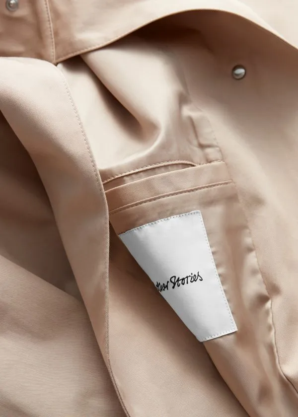 and Other Stories Aline FunnelNeck Jacket Beige Women Jackets and Coats