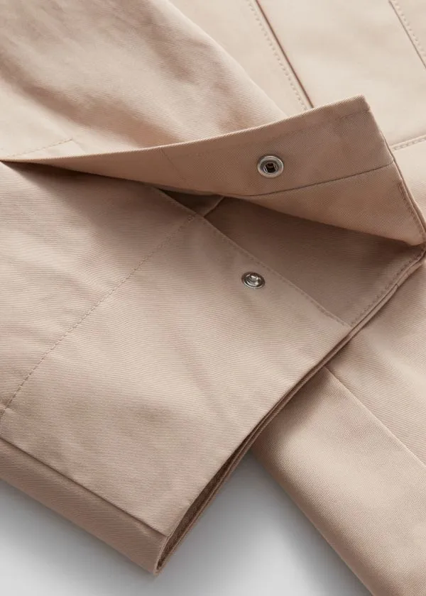 and Other Stories Aline FunnelNeck Jacket Beige Women Jackets and Coats