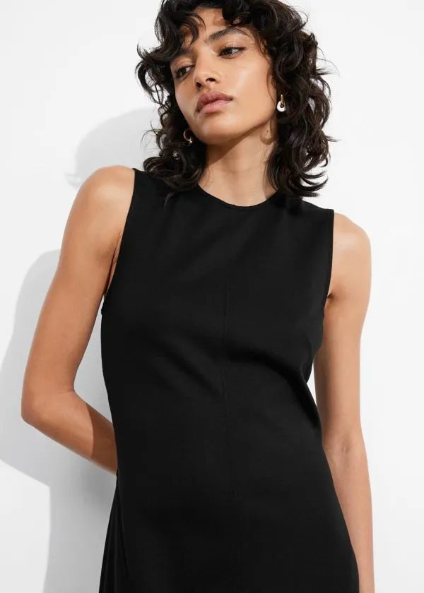 and Other Stories ALine Maxi Dress Black Women Dresses