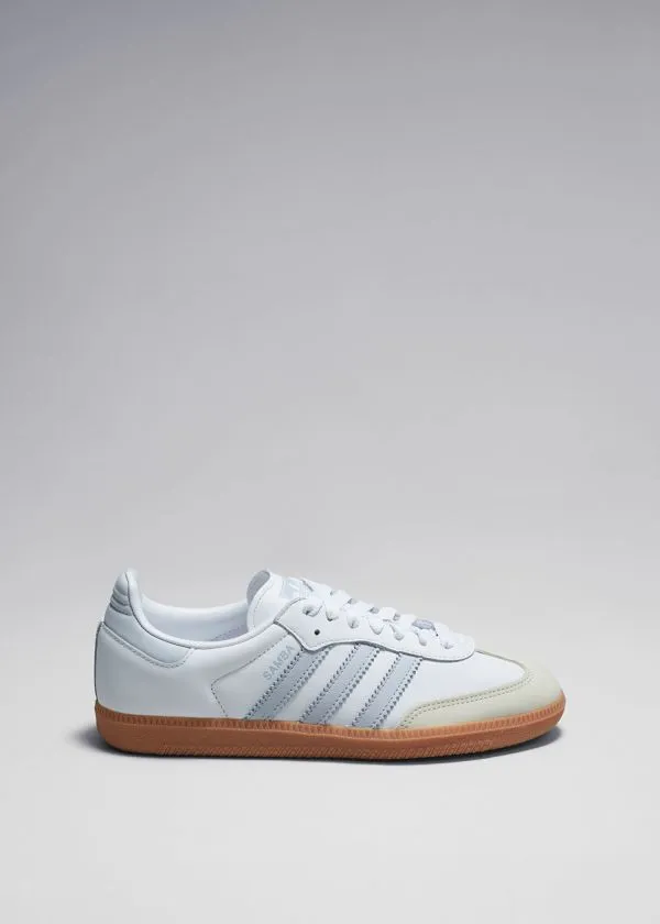 and Other Stories Adidas Samba Light Blueandwhite Women Sneakers