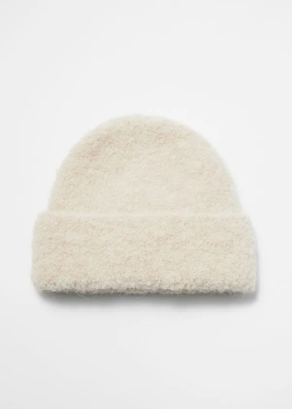 and Other Stories AlpacaBlend Beanie Dusty White Women Headwear