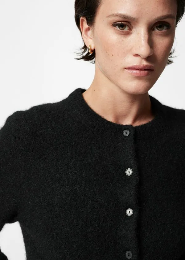 and Other Stories AlpacaBlend Knit Cardigan Black Women Knitwear