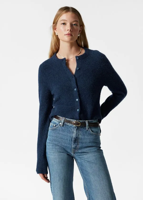 and Other Stories AlpacaBlend Knit Cardigan Dark Blue Women Knitwear