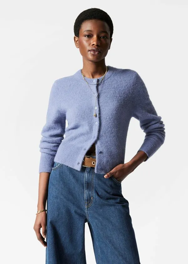 and Other Stories AlpacaBlend Knit Cardigan Pastel Blue Women Knitwear