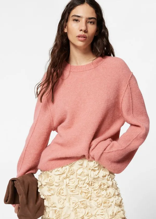 and Other Stories AlpacaBlend Knit Jumper Coral Women Knitwear