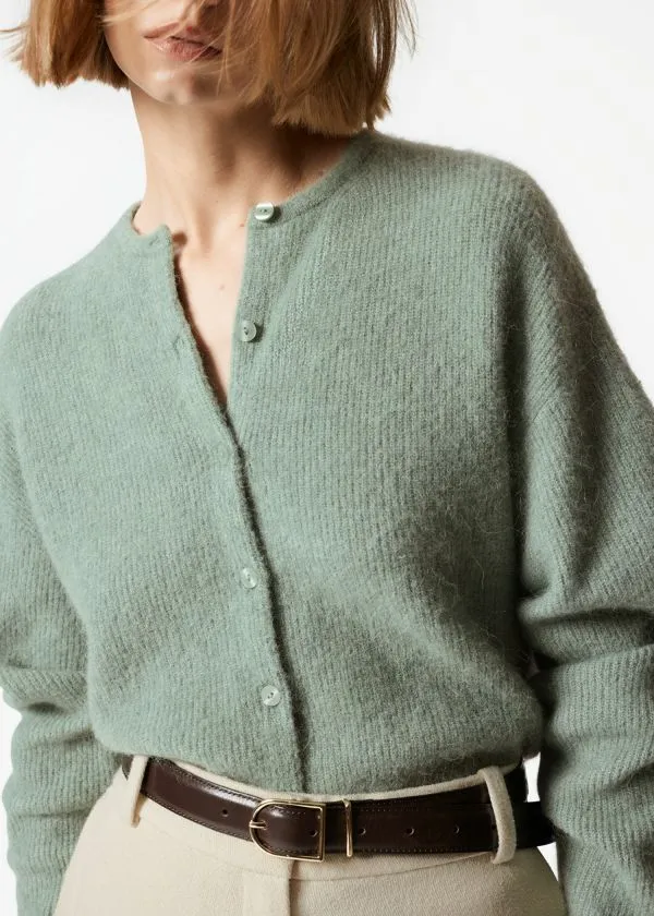 and Other Stories AlpacaBlend Knitted Cardigan Green Women Knitwear