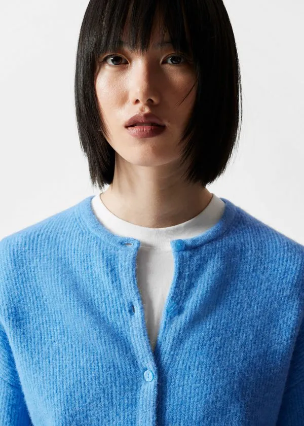 and Other Stories AlpacaBlend Knitted Cardigan Light Blue Women Knitwear