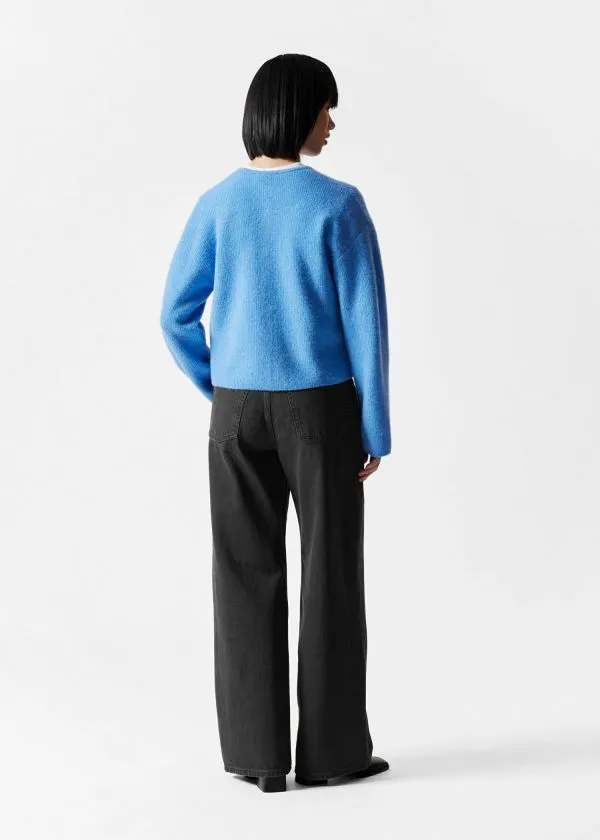 and Other Stories AlpacaBlend Knitted Cardigan Light Blue Women Knitwear