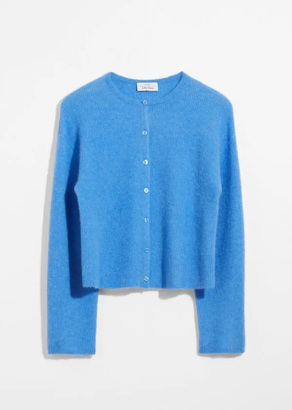 and Other Stories AlpacaBlend Knitted Cardigan Light Blue Women Knitwear