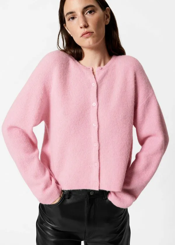 and Other Stories AlpacaBlend Knitted Cardigan Pink Women Knitwear