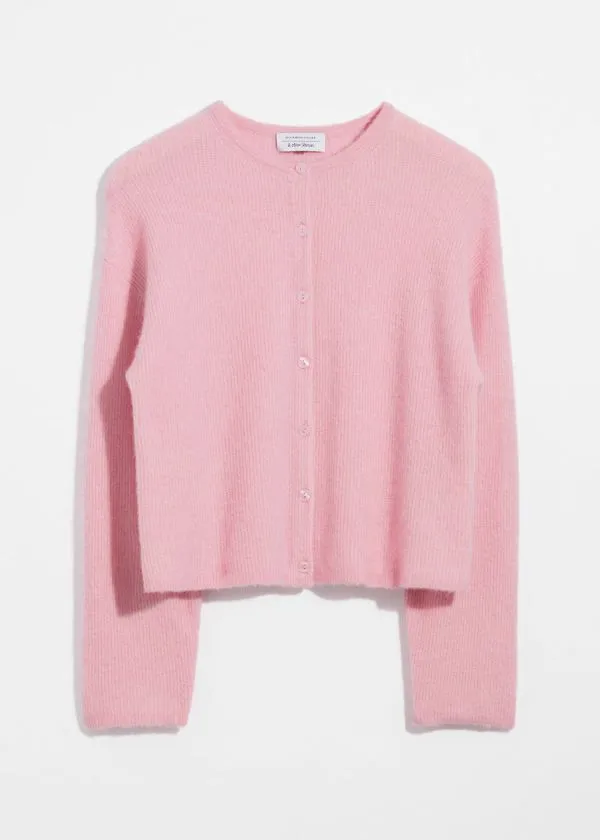 and Other Stories AlpacaBlend Knitted Cardigan Pink Women Knitwear