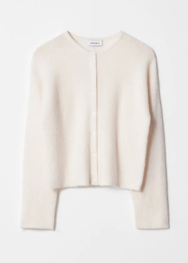 and Other Stories AlpacaBlend Knitted Cardigan White Women Knitwear