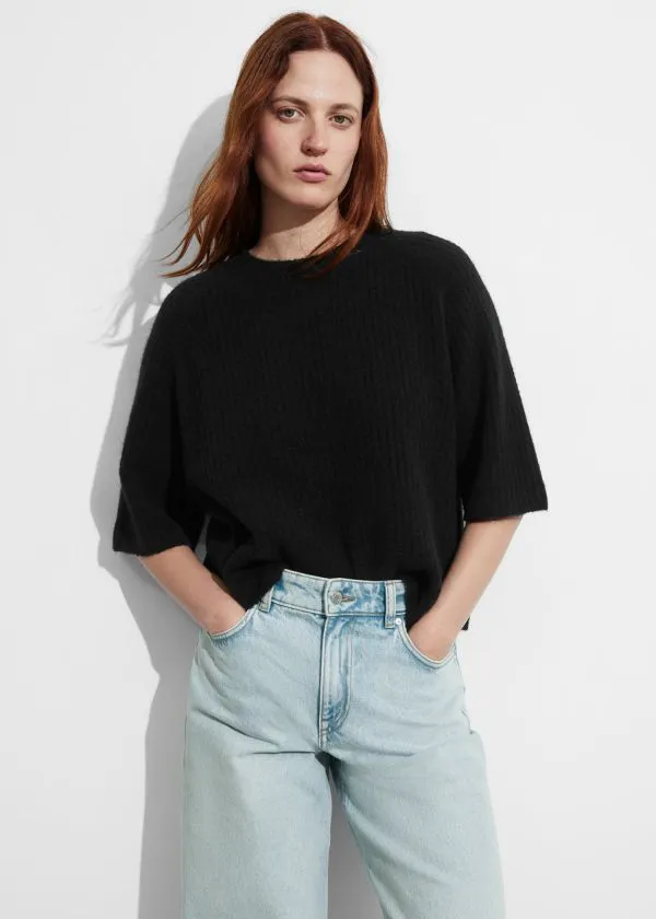 and Other Stories AlpacaBlend Knitted Top Black Women Knitwear