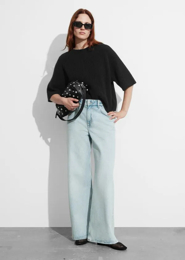 and Other Stories AlpacaBlend Knitted Top Black Women Knitwear