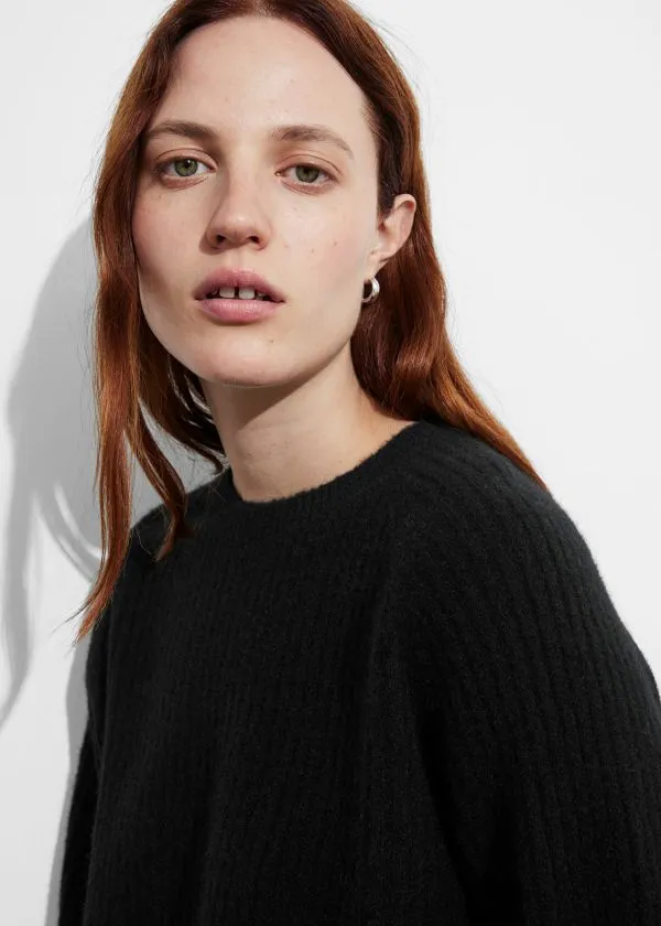 and Other Stories AlpacaBlend Knitted Top Black Women Knitwear