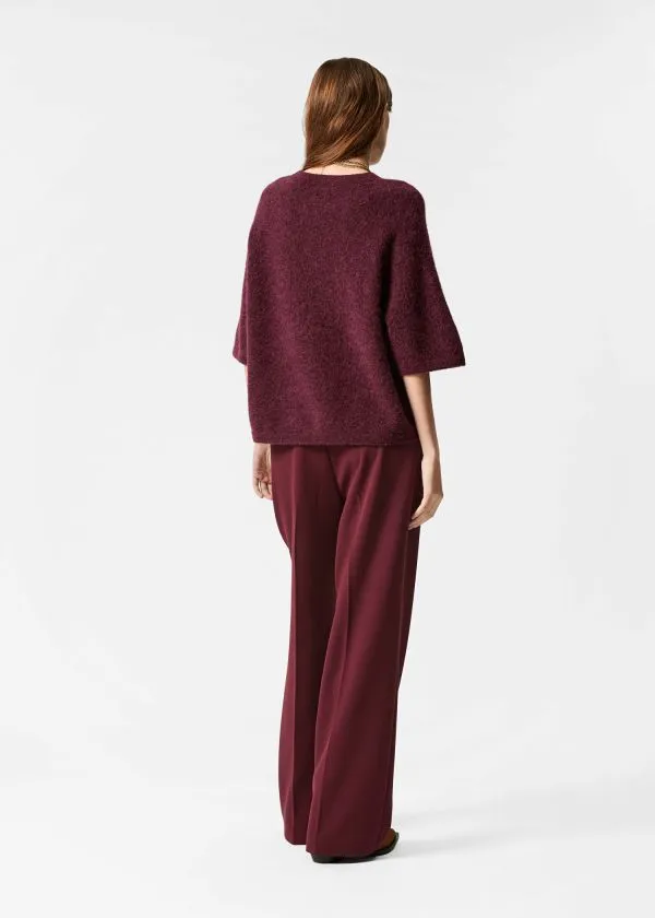 and Other Stories AlpacaBlend Knitted Top Burgundy Women Knitwear