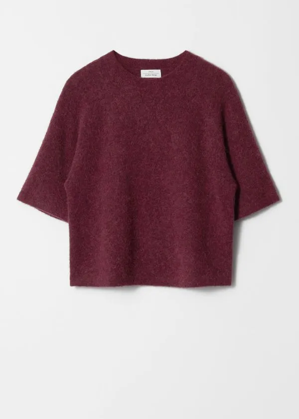 and Other Stories AlpacaBlend Knitted Top Burgundy Women Knitwear
