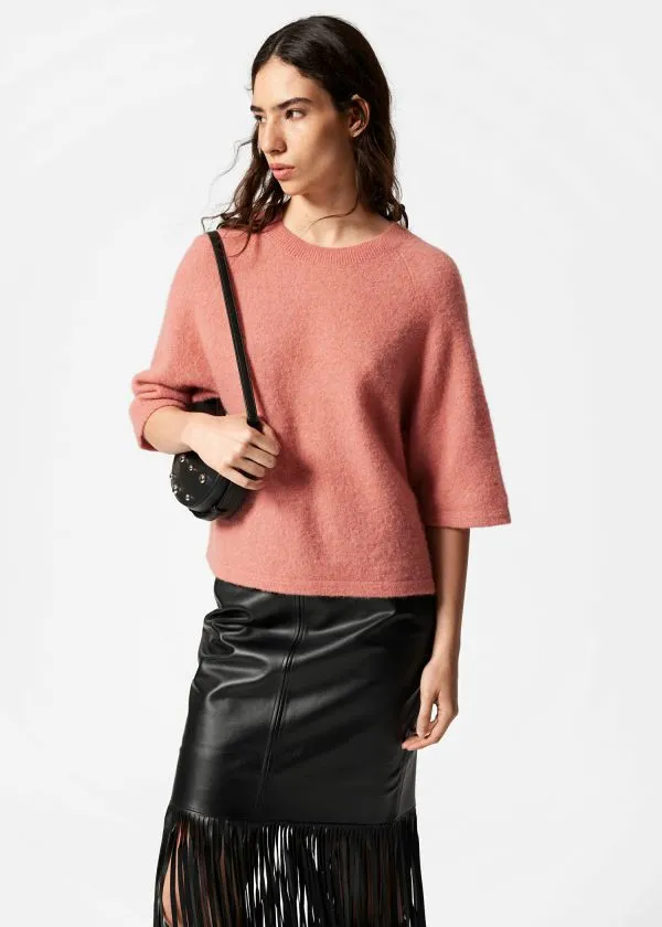 and Other Stories AlpacaBlend Knitted Top Coral Women Knitwear