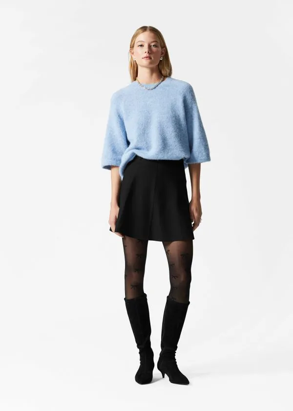 and Other Stories AlpacaBlend Knitted Top Light Blue Women Knitwear