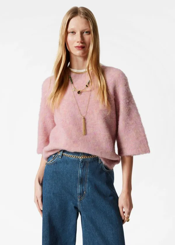 and Other Stories AlpacaBlend Knitted Top Light Pink Women Knitwear