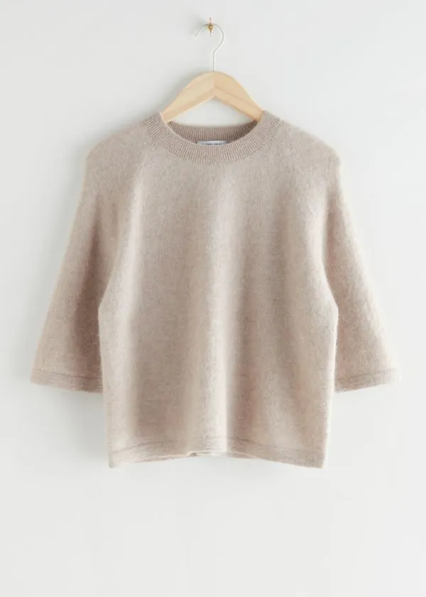 and Other Stories AlpacaBlend Knitted Top Oatmeal Women Knitwear