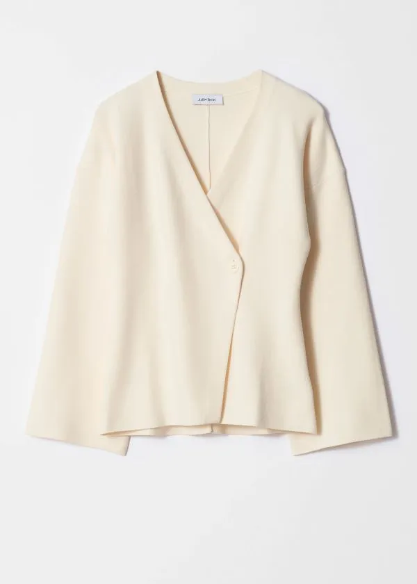 and Other Stories Asymmetric Cardigan White Women Knitwear