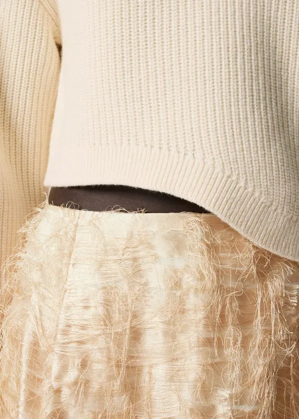 and Other Stories Asymmetric RibKnit Jumper White Women Knitwear and Other Stories Asymmetric RibKnit Jumper White Women Knitwear