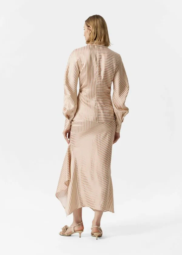 and Other Stories Asymmetrical Shirt Beigeandpink Women Blouses and Shirts