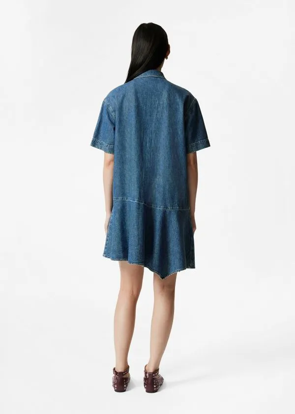 and Other Stories Asymmetrical TShirt Denim Dress Blue Women Dresses