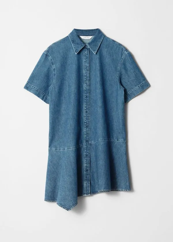 and Other Stories Asymmetrical TShirt Denim Dress Blue Women Dresses