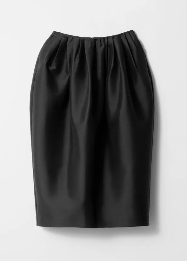 and Other Stories Balloon Midi Skirt Black Women Skirts