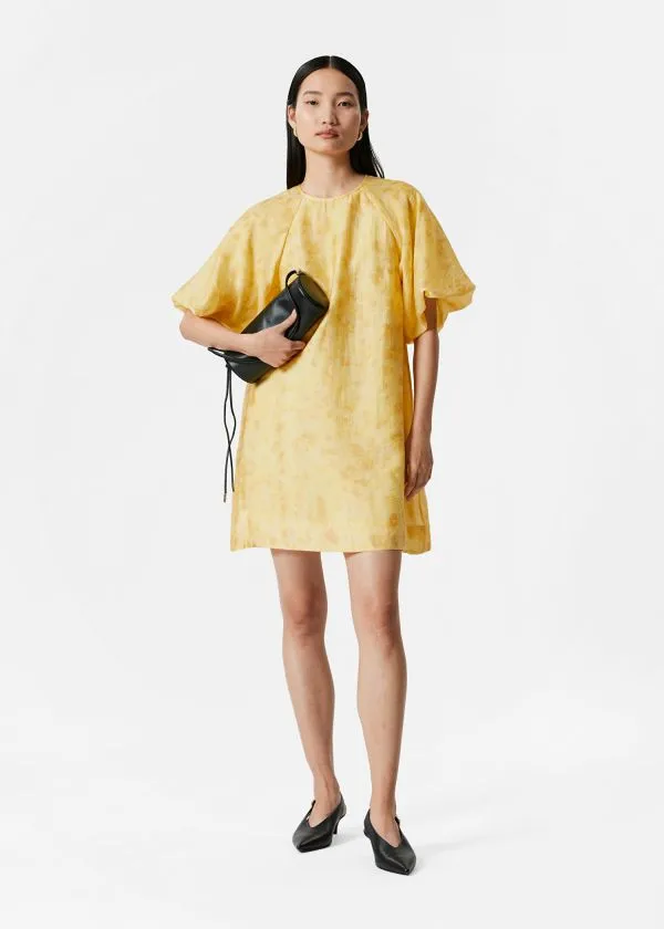 and Other Stories BalloonSleeve Mini Dress Yellow Florals Women Dresses