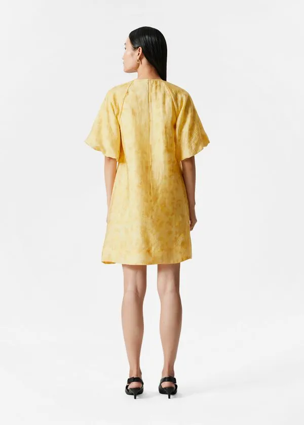 and Other Stories BalloonSleeve Mini Dress Yellow Florals Women Dresses